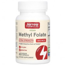 Jarrow Formulas, веганський метилфолат, 400 мкг, 60 вегетаріанських капсул
