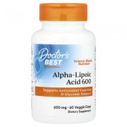 Doctor's Best, альфа-ліпоєва кислота 600, 600 мг, 60 веганських капсул