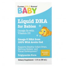 California Gold Nutrition, Baby, ДГК для дітей, омега-3 з вітаміном D3 й ЕПК, 59 мл (2 рідк. унції)