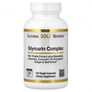 California Gold Nutrition, силімариновий комплекс, екстракт розторопші, кульбаба, артишок, куркумін Curcumin C3 Complex®, імбир і BioPerine®, 120 вегетаріанських капсул