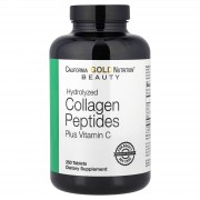 California Gold Nutrition, пептиди гідролізованого колагену I й III типів із вітаміном C, 250 таблеток