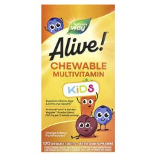 Nature's Way, Alive!®, жувальні мультивітаміни для дітей від 2 років, зі смаком апельсина і ягід, 120 жувальних таблеток