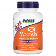 NOW Foods, Magtein®, L-треонат магнію, 90 вегетаріанських капсул