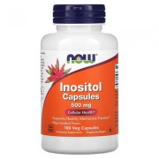 NOW Foods, інозитол, 500 мг, 100 вегетаріанських капсул