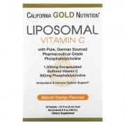 California Gold Nutrition, ліпосомальний вітамін C, з апельсиновим смаком, 1000 мг, 30 пакетиків по 6 мл (0,2 унції)