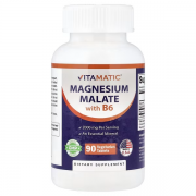 Vitamatic, малат магнію з вітаміном B6, 90 вегетаріанських таблеток