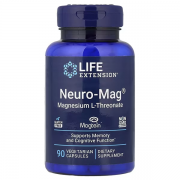 Life Extension, Neuro-Mag®, L-треонат магнію, 90 вегетаріанських капсул (48 мг в 1 капсулі)