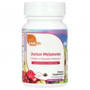 Zahler, Junior Melatonin, натуральний виноград, 10 жувальних таблеток (1 мг в 1 таблетці)