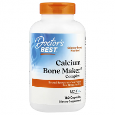 Doctor's Best, Calcium Bone Maker®, комплекс із кальцієм для кісток, 180 капсул